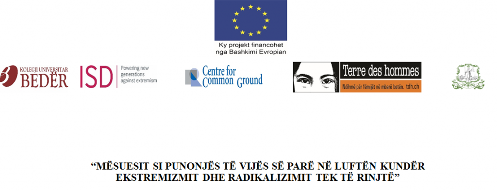 Mësuesit si punonjës të vijës së parë në luftën kundër ekstremizmit dhe radikalizimit tek të rinjtë
